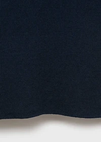 Short-sleeved fine-knit sweater