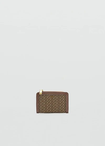 Small jacquard wallet with logo