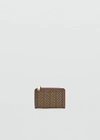 Small jacquard wallet with logo