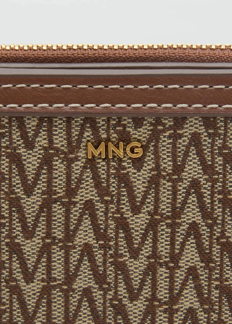 Small jacquard wallet with logo