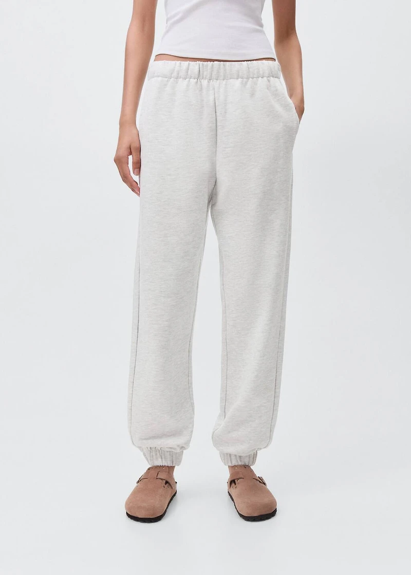 Cotton joggers with elastic waist