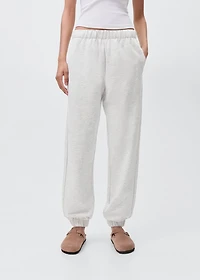Cotton joggers with elastic waist