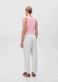 Cotton joggers with elastic waist