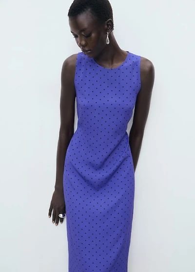 Polka-dot dress with bow