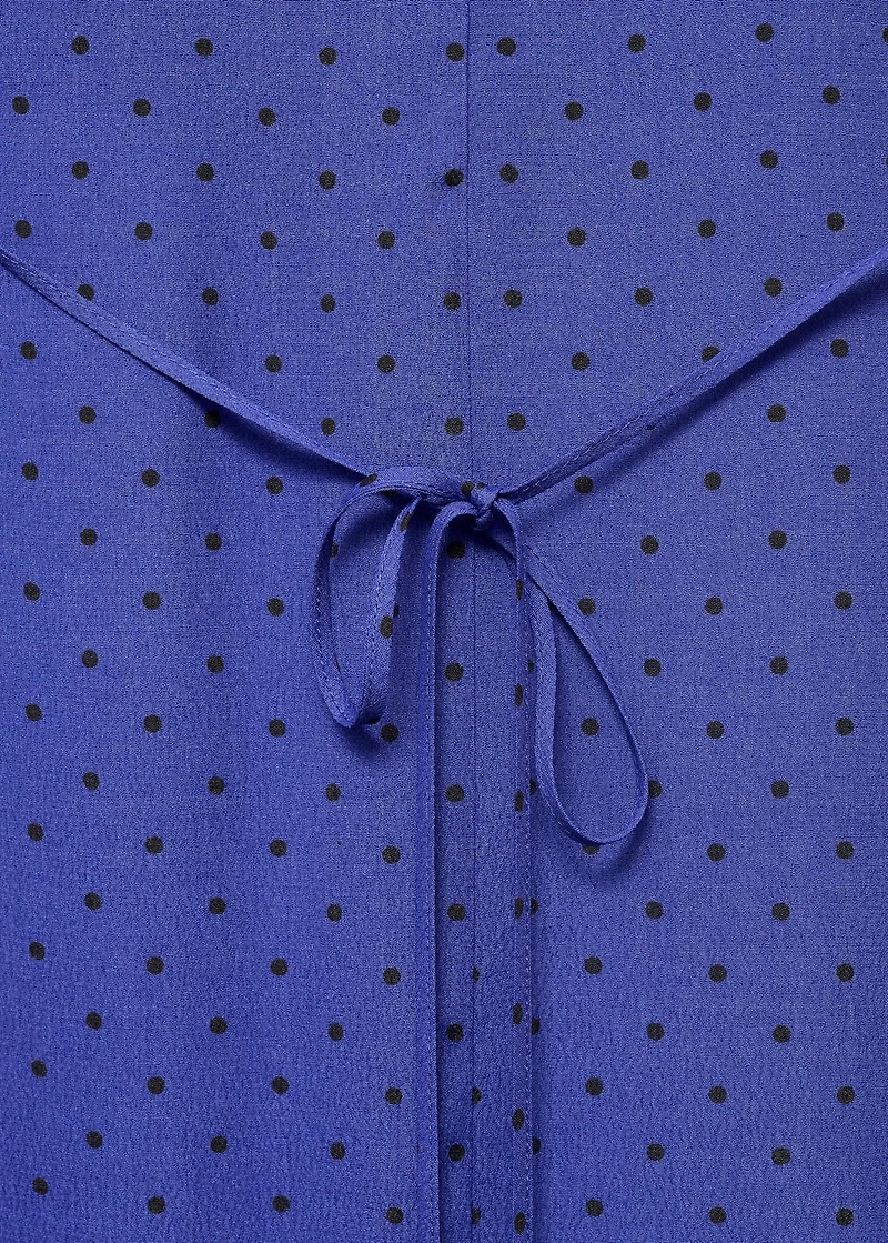 Polka-dot dress with bow