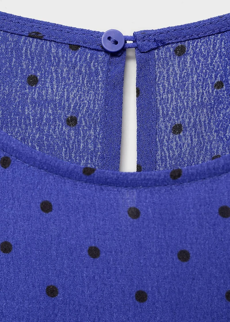 Polka-dot dress with bow