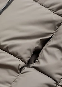 Bicolour quilted anorak