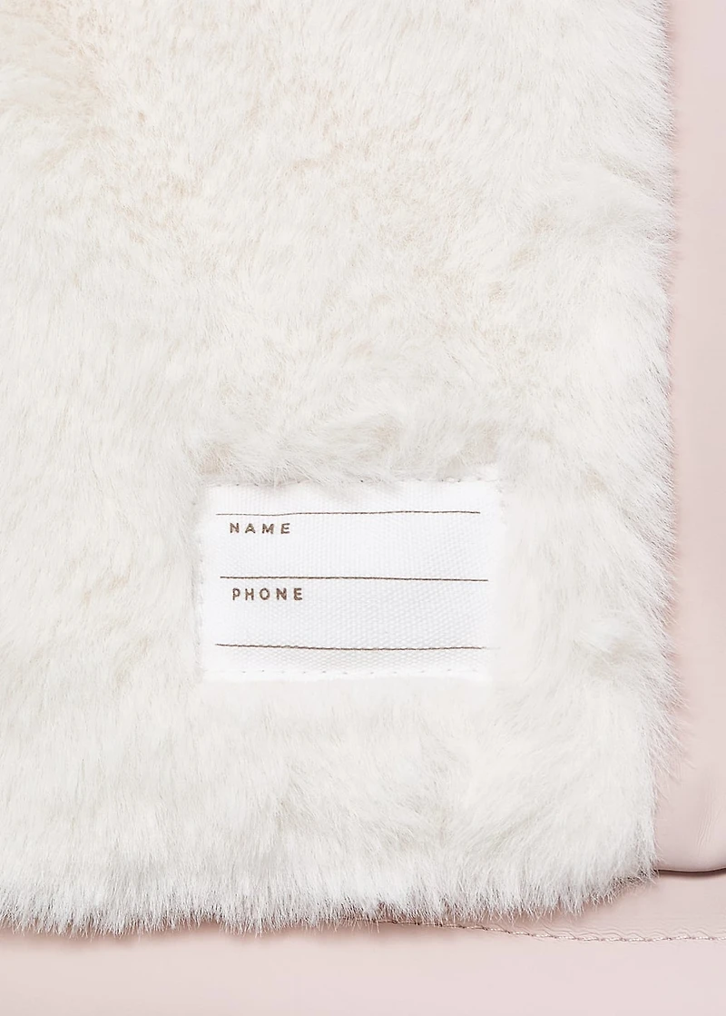 Coat with fur-effect lining