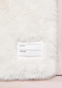 Coat with fur-effect lining