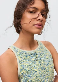 Multicoloured knitted top