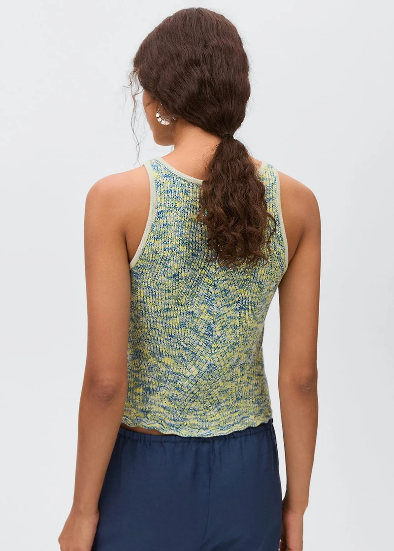 Multicoloured knitted top