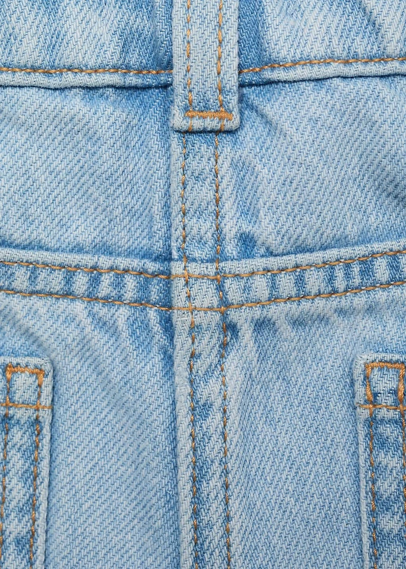 Wrapped denim skort