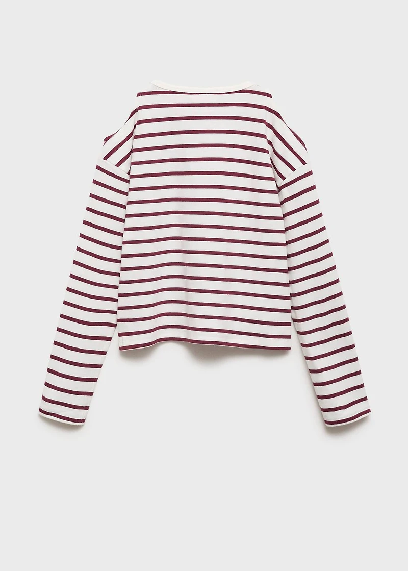 Striped t-shirt with cut-out