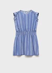 Floral embroidery dress