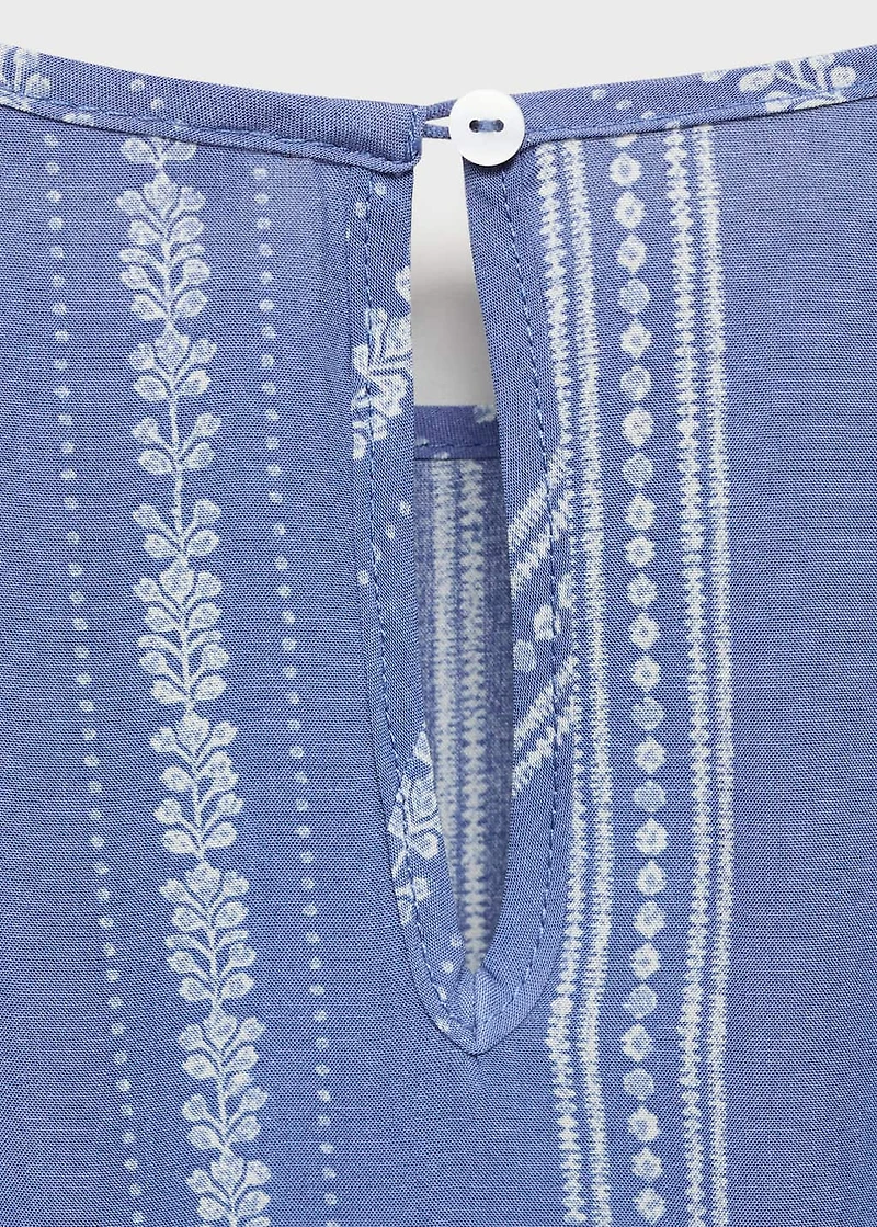 Floral embroidery dress