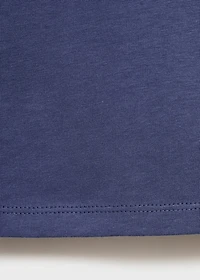 Printed cotton polo shirt