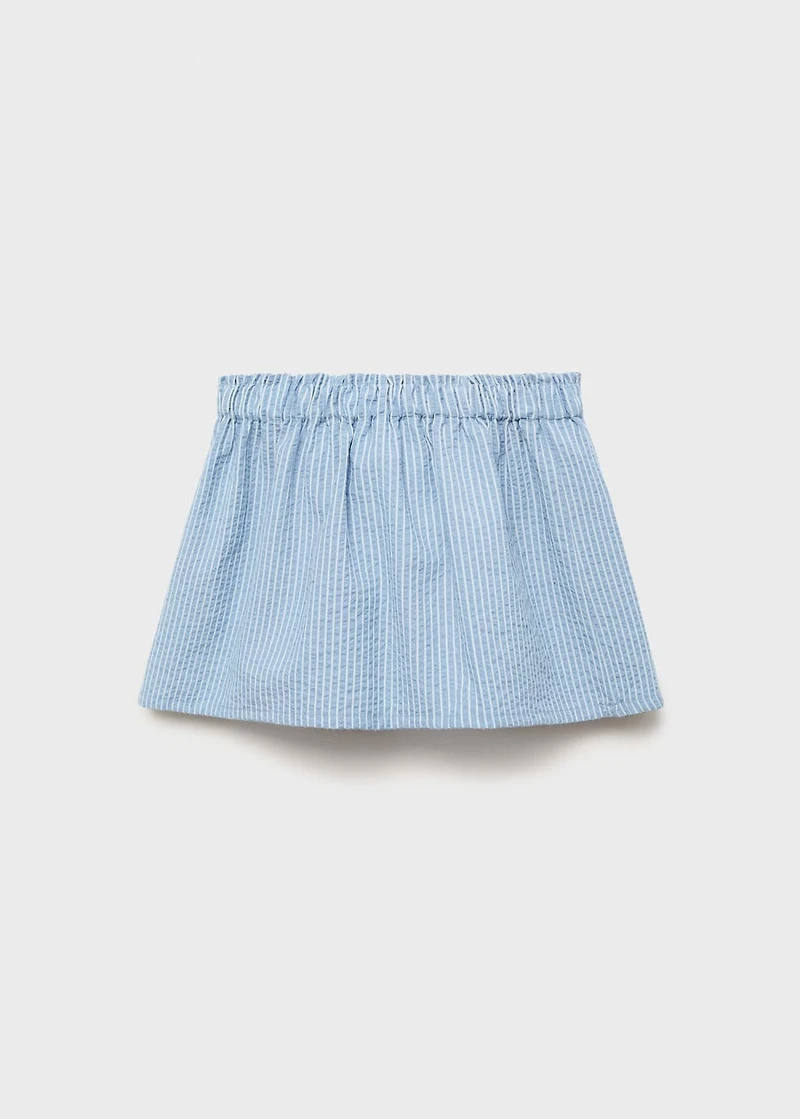 Striped cotton skirt