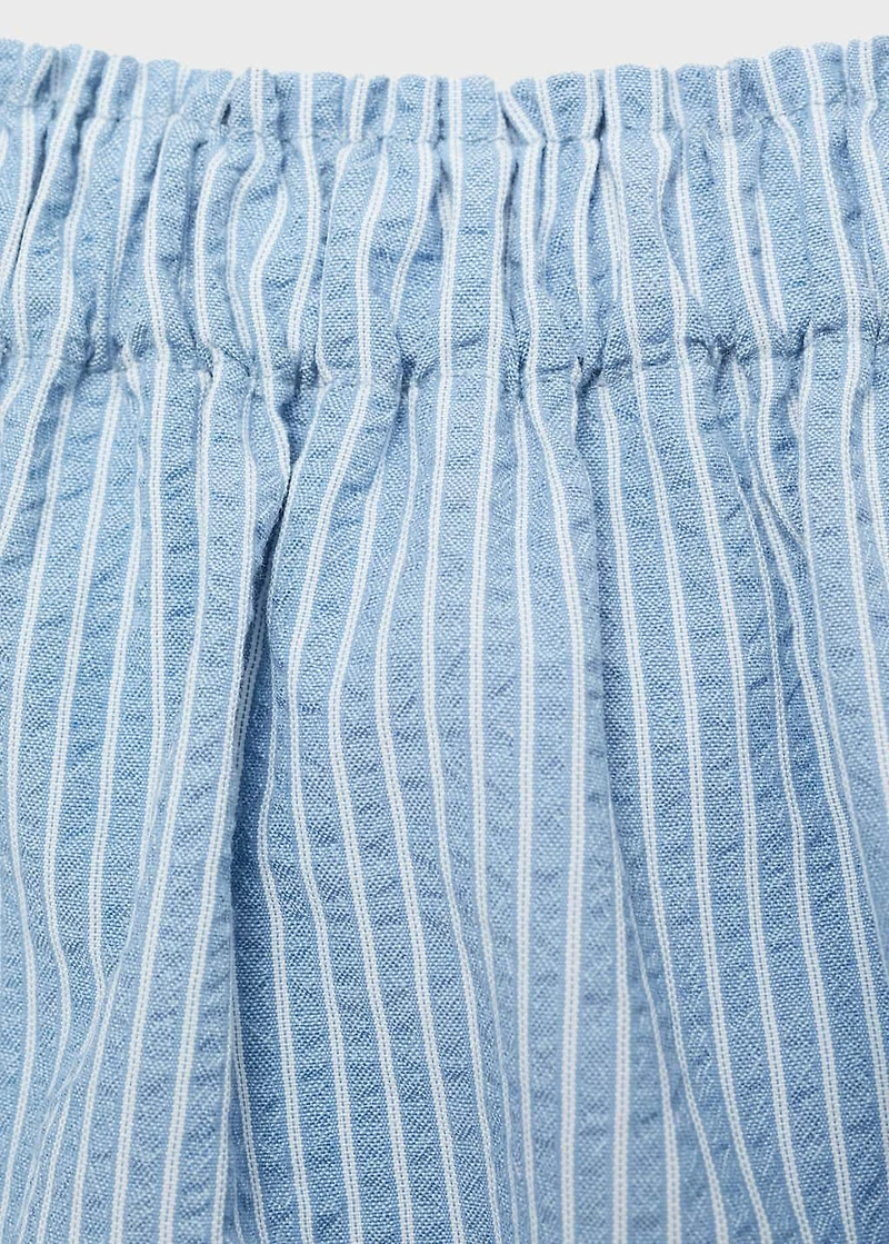 Striped cotton skirt