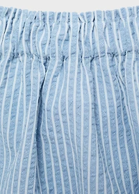 Striped cotton skirt