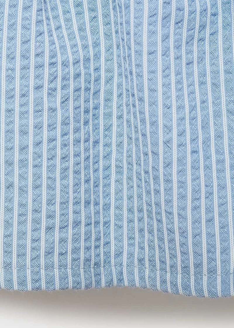 Striped cotton skirt
