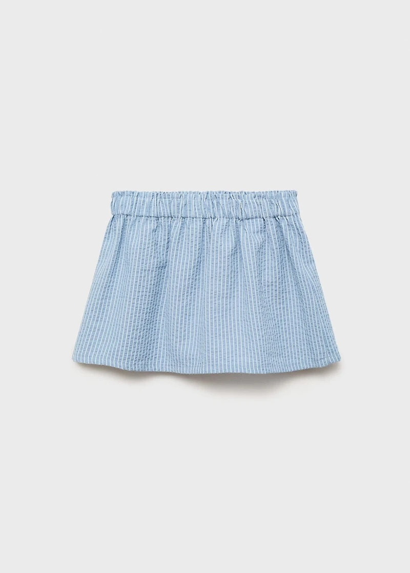 Striped cotton skirt