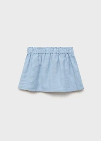 Striped cotton skirt