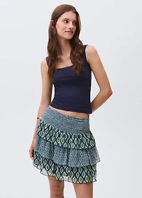 Printed ruffle skirt