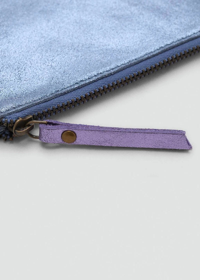 Metallic leather purse