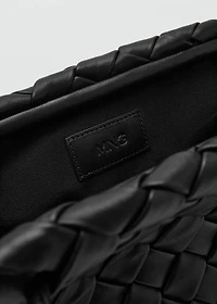 Braided leather shoulder bag
