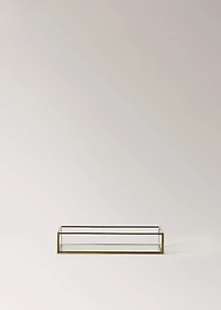 Small glass embossed decorative tray