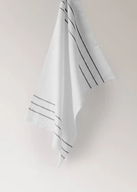 Waffle fringed dish cloth