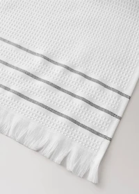 Waffle fringed dish cloth