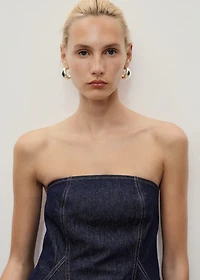Denim peplum top