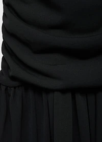 Gathered midi-dress