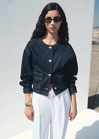 Denim crop jacket