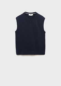 V-neck knitted vest