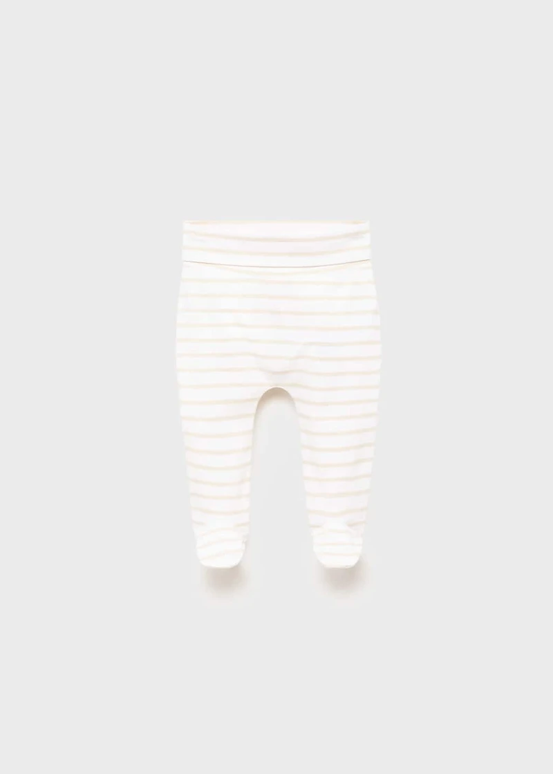 Stripped cotton leggings