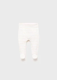 Stripped cotton leggings