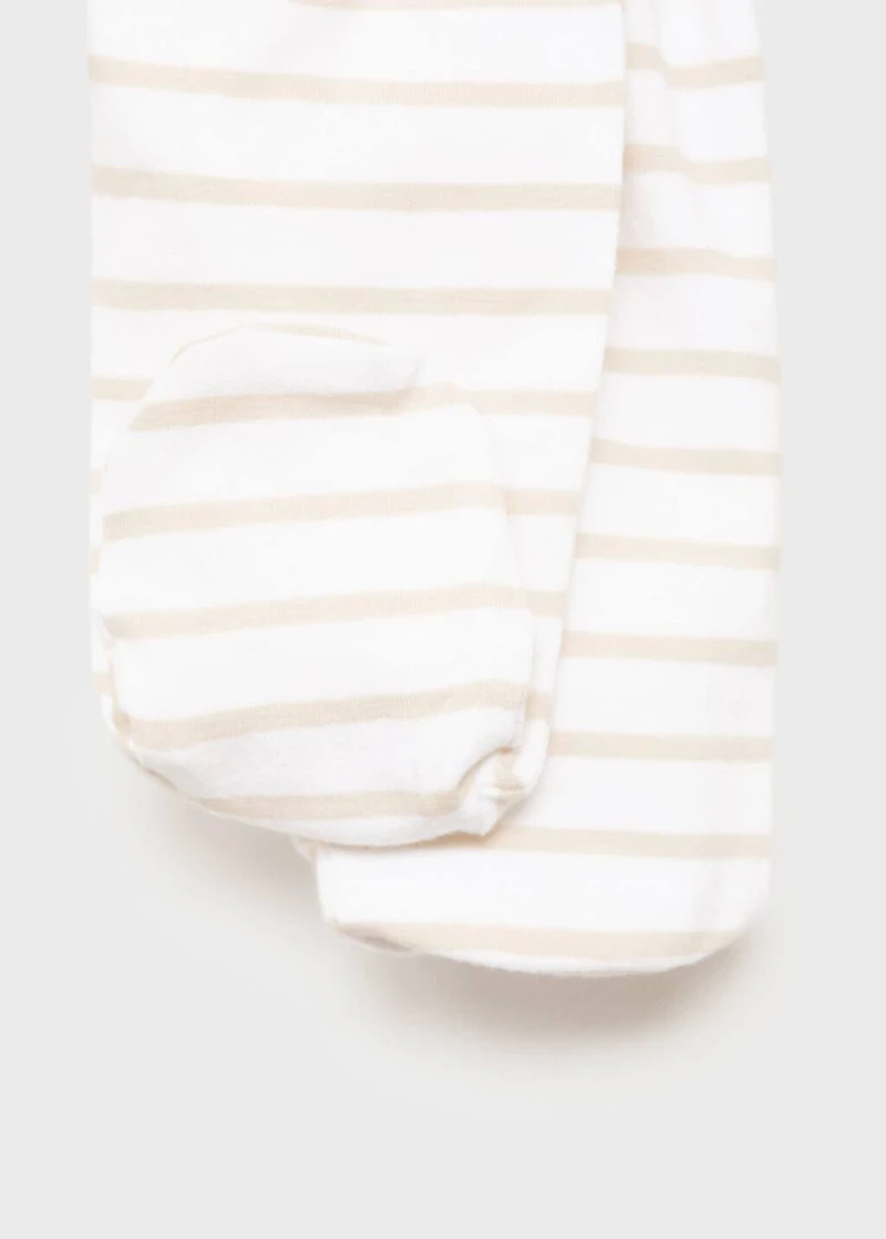 Stripped cotton leggings