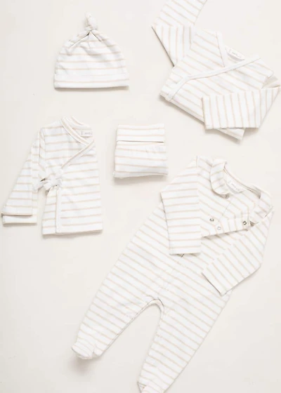 Stripped cotton leggings