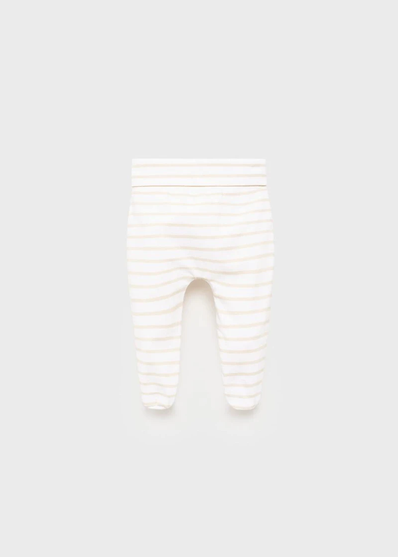 Stripped cotton leggings