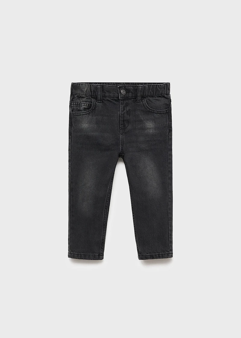 Straight cotton jeans