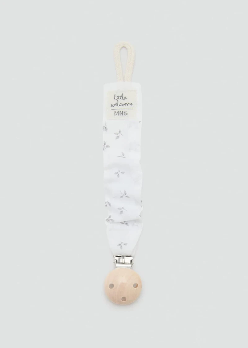 Printed brooch pacifier holder