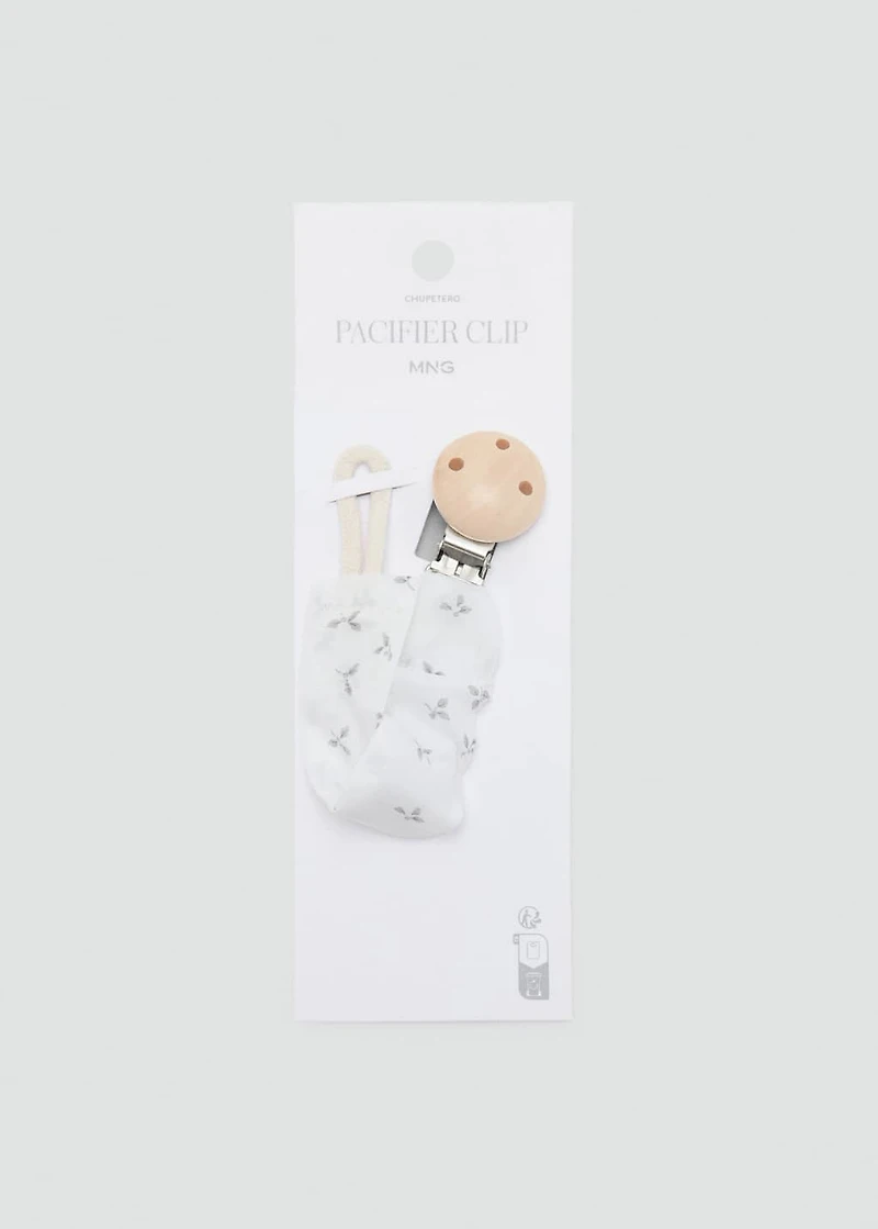 Printed brooch pacifier holder