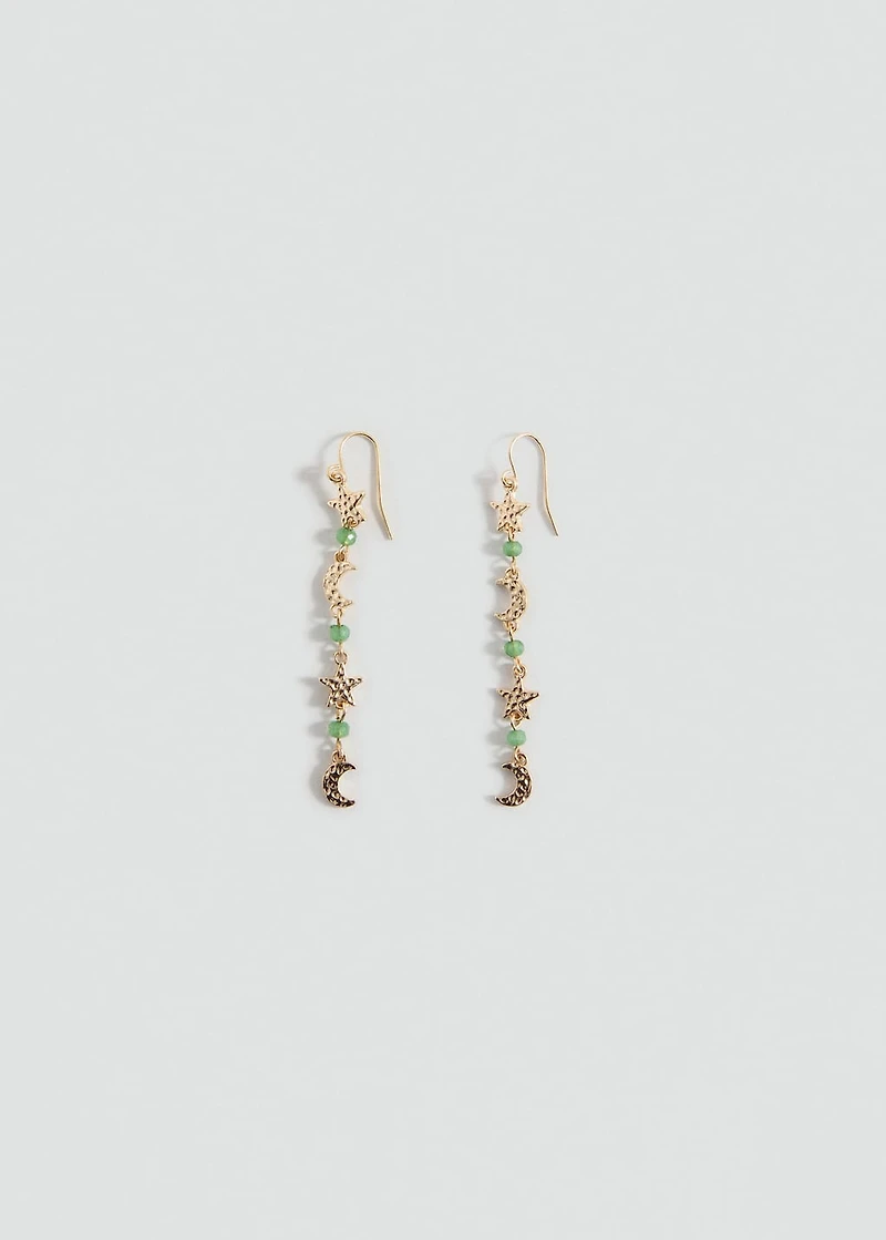 Moon pendant earrings