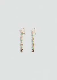 Moon pendant earrings