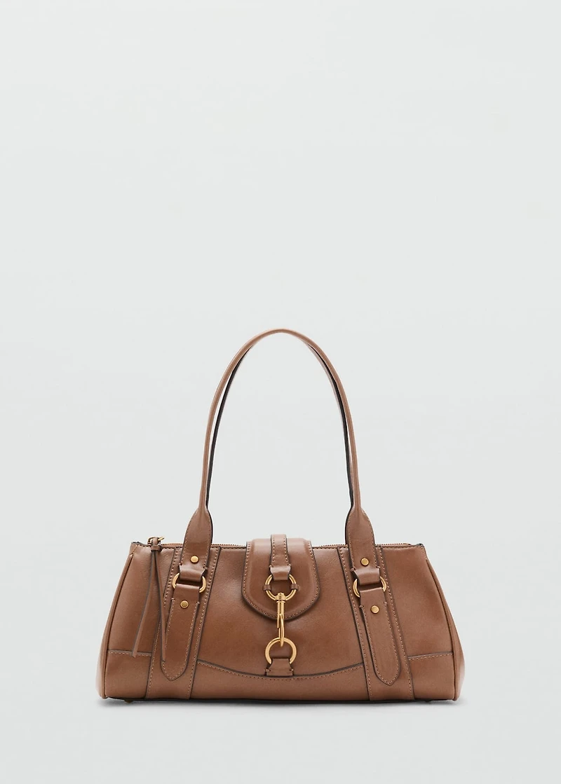 Medium shoulder bag with snap hook