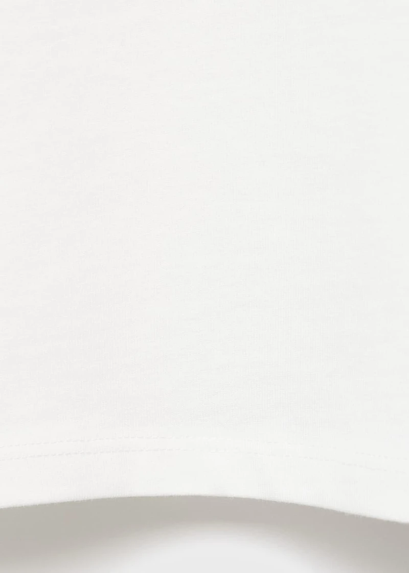 Cotton t-shirt with swan pattern