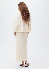 Cotton skirt with opening