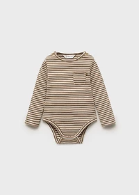 Striped cotton bodysuit